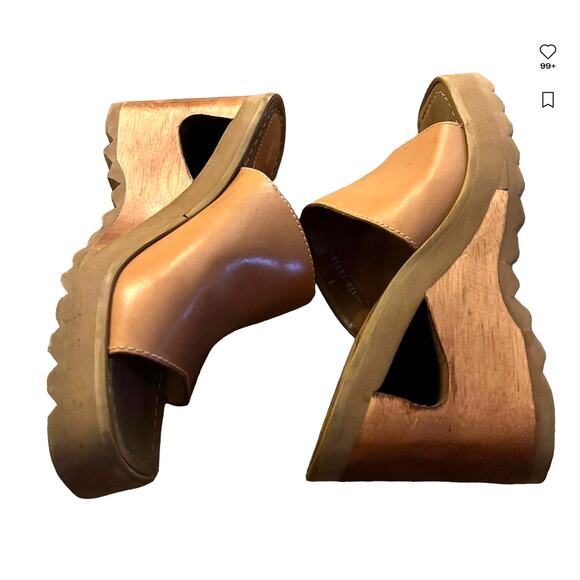 Candies Vintage Y2K Chunky Wedge Platform Sandals Cut Out Wood Heels - 5 - Picture 2 of 8